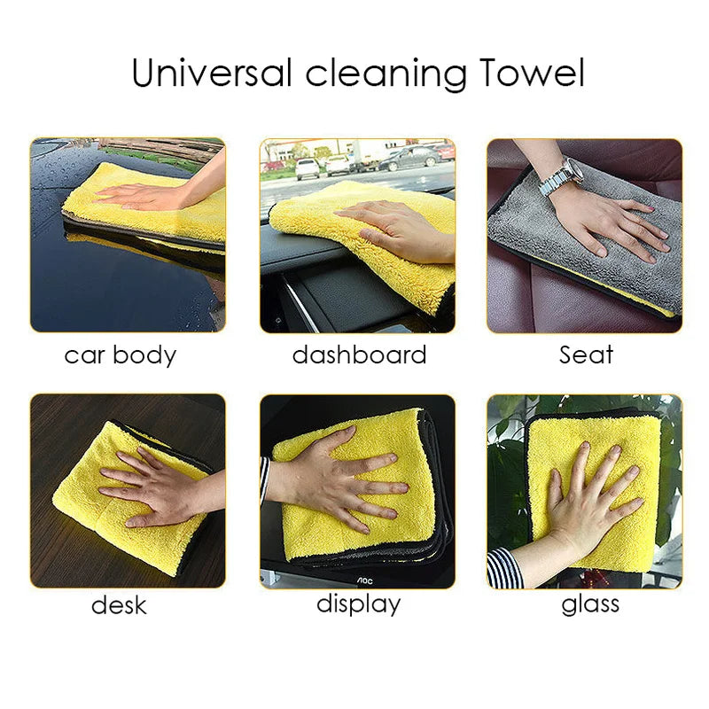 [#1] Super-Microfiber Cleaning Towel : Thicken & Soft, Washing like a Professional 30/40/60cm